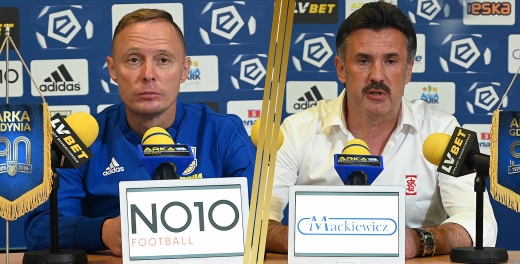 Trenerzy po meczu Arka Gdynia - ŁKS Łódź