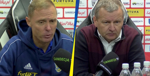 Trenerzy po meczu Sandecja Nowy Sącz - Arka Gdynia