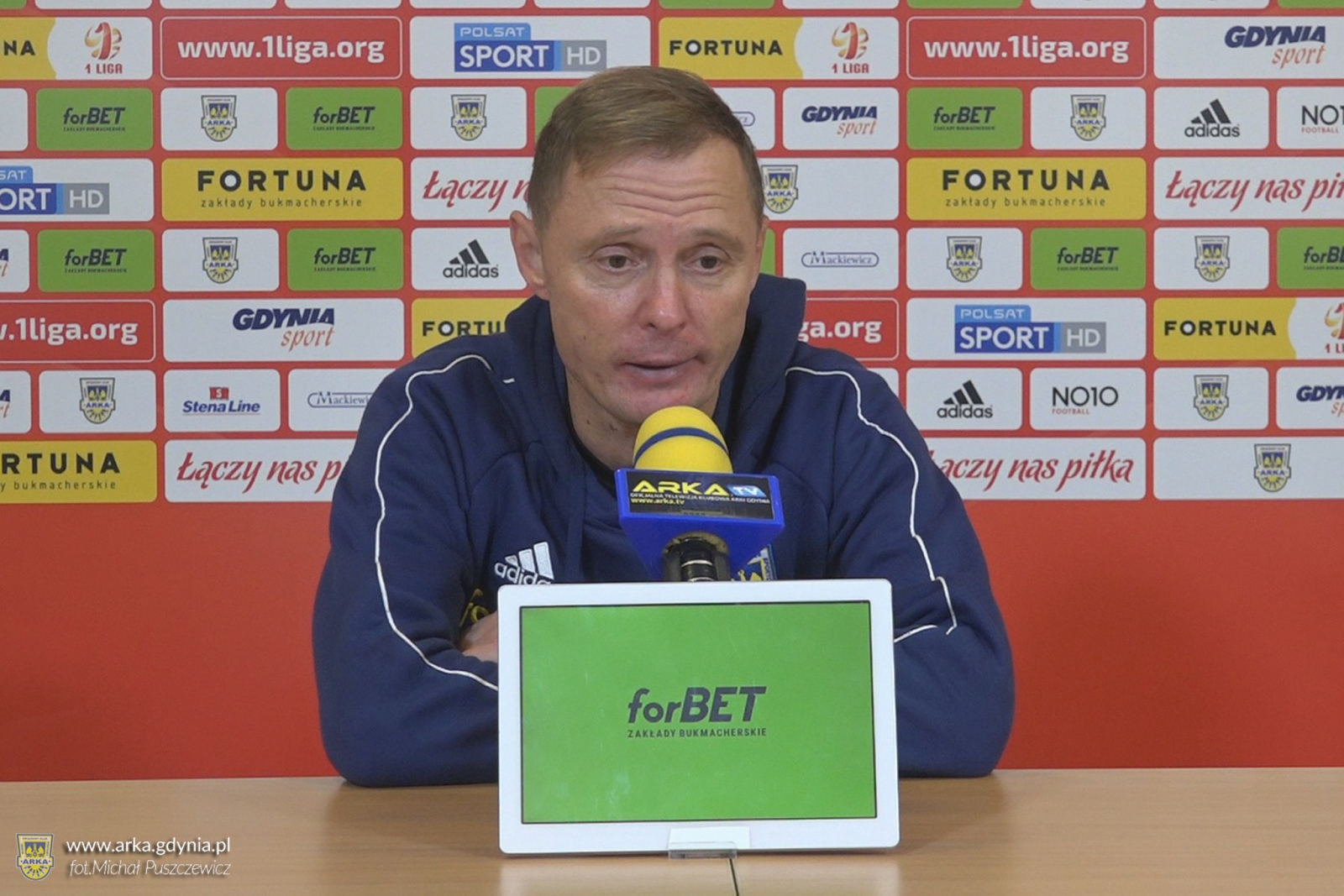 Trenerzy  po meczu Arka Gdynia - GKS Bełchatów-image