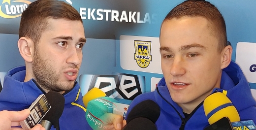 Michał Nalepa i Luka Zarandia przed derbami.