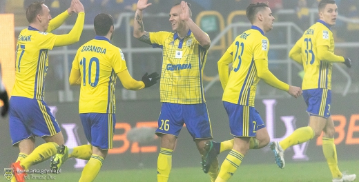 Zawodnicy po meczu Arka  Gdynia - Wisła Płock