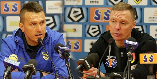 Trenerzy po meczu Jagiellonia - Arka.