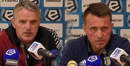 Trenerzy po meczu Sandecja - Arka.