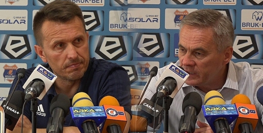 Trenerzy po meczu Bruk-Bet - Arka.