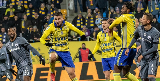 Piłkarze po meczu Arka - Legia