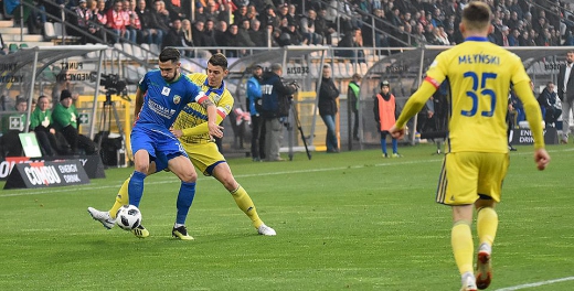 Piłkarze po meczu z Miedzią Legnica