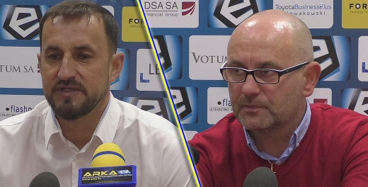 Trenerzy po meczu Miedź - Arka