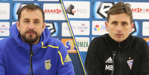 Trenerzy po meczu Górnik - Arka