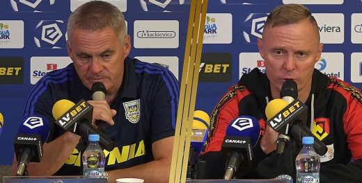 Trenerzy po meczu Arka - Jagiellonia