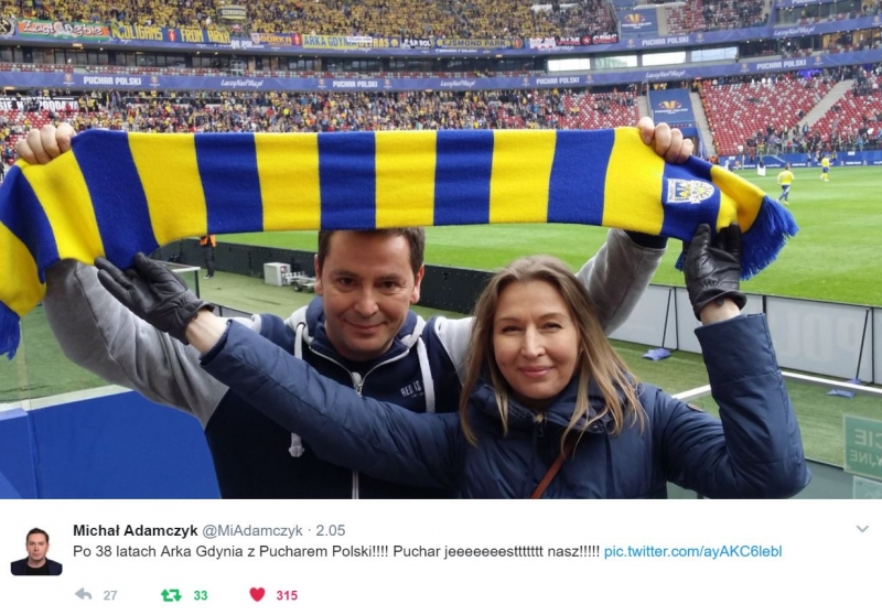 Twitter gratuluje Arce wygranej w finale Pucharu Polski.-image