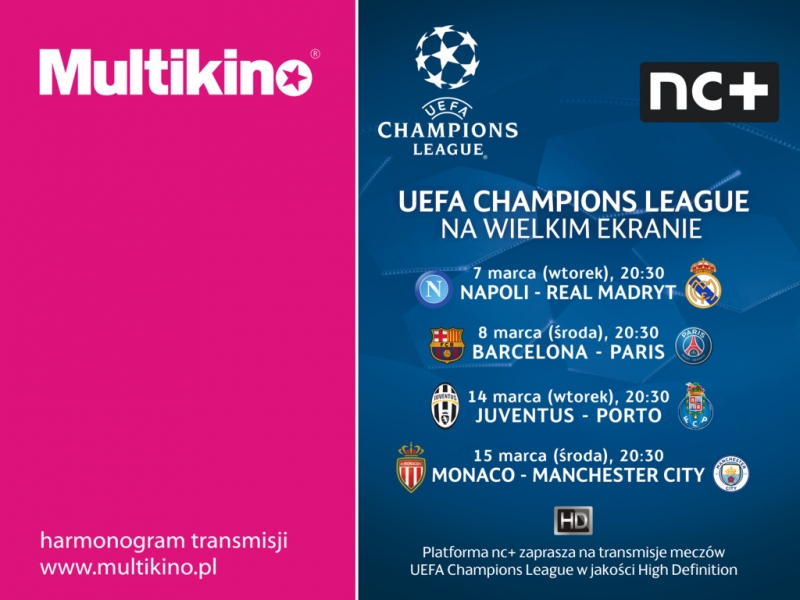 Liga Mistrzów UEFA na wielkim ekranie w Multikinie.-image