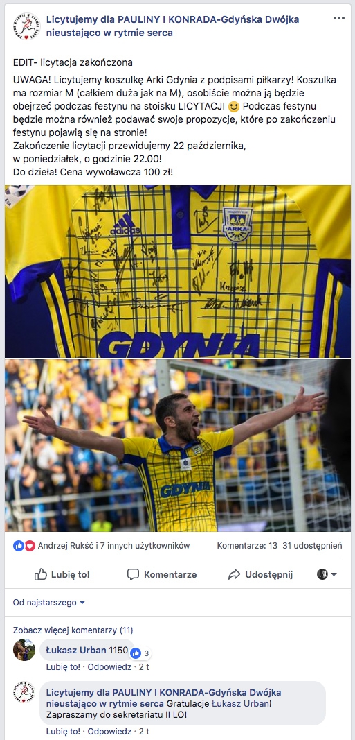 PomagaMY! Gdyńskie II LO wciąż licytuje!-image