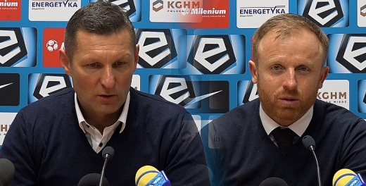 Trenerzy po meczu Zagłębie - Arka.
