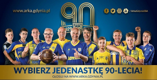 Od 2 lipca wybieramy 11-stkę 90-lecia Arki Gdynia!