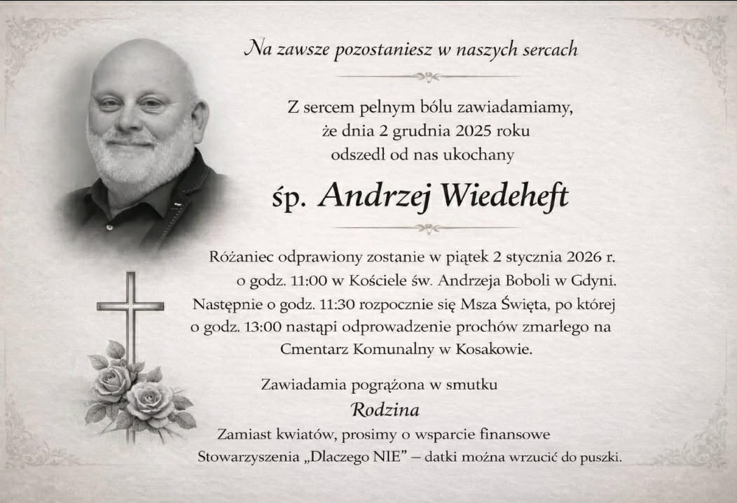 Pogrzeb śp. Andrzeja Wiedehefta w piątek 2 stycznia-image