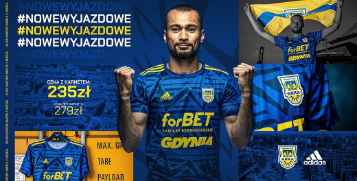 Nowe wyjazdowe komplety Arki Gdynia