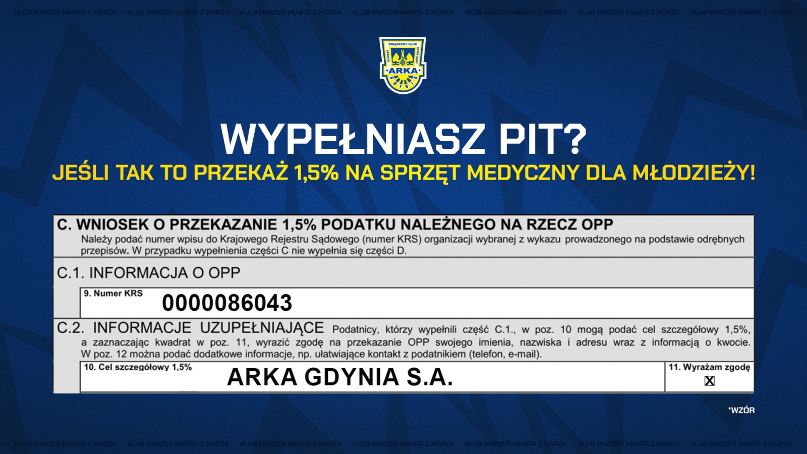 Przekaż 1,5 procent podatku na młodzież Arki-image