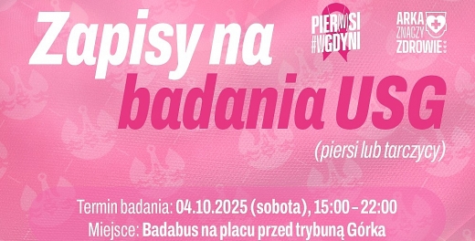 Różowy mecz. Zapisz się na bezpłatne badania USG