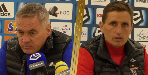 Trenerzy po meczu Górnik - Arka
