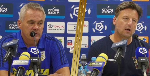 Trenerzy po meczu Pogoń - Arka